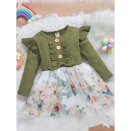 Flora Floral Print Flutter Sleeve A-Line Midi Dress-picture-48