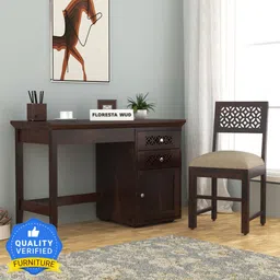 Sheesham Wood Study Computer Table with Cushioned Chair Solid Wood Study Table-image-36