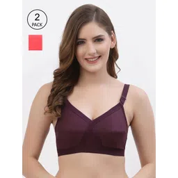 Floret Burgundy & Red Pack Of 2 CrossFit Bra-picture-37