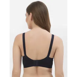 Floret Navy Blue & Red Floral Lace Bra Pack of 2 image 2