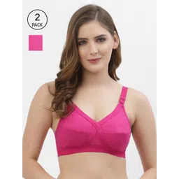 Floret Pack of 2 Magenta Non Wired Full Coverage Everyday Bra-picture-29