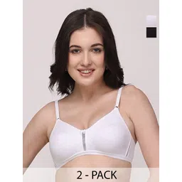 Floret Pack Of 2 Medium Coverage Non Padded Seamless Everyday Bra - All Day Comfort-picture-18