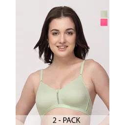 Floret Pack Of 2 Medium Coverage Non Padded T-shirt Bra With All Day Comfort-picture-33