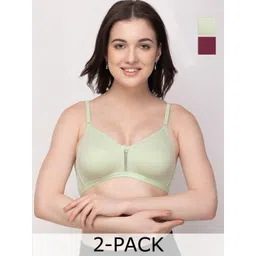 Floret Pack of 2 Medium Coverage Non Padded T-Shirt Bra With All Day Comfort-picture-15