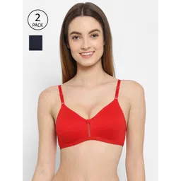 Floret Pack Of 2 Red & Navy Blue T-shirt Bra Katrina_Red-N.Blue_30B-picture-17