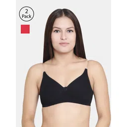 Floret Pack of 2 Solid Non-Wired Lightly Padded T-shirt Bras F20560-picture-19