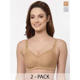 Floret Pack of 2 Solid Non-Wired Non Padded Minimizer Bras T3033-picture-37