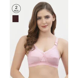 Floret Pink & Burgundy Pack Of 2 Cross Fit All Day Comfort Bra-picture-38