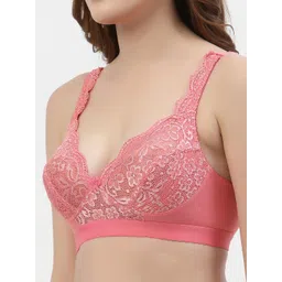 Floret Red & Rose Pack Of 2 Floral Lace Bra image 4