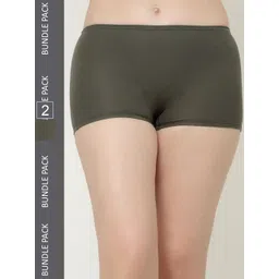 Floret Women Pack of 2 Boy Shorts 1700_Grey-Grey_S-picture-36