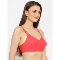 Floret Women Pack of 2 Coral-Coloured Solid Non-Wired Non-Padded Everyday Bras Cross Fit image 4