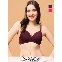 Floret Women Pack Of 2 Medium Coverage Lightly Padded Bra-picture-39