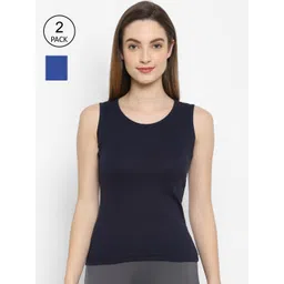 Floret Women Pack Of 2 Solid Cotton Camisoles-picture-20