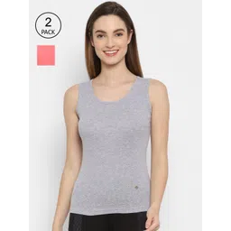 Floret Women Pack Of 2 Solid Cotton Camisoles-picture-40