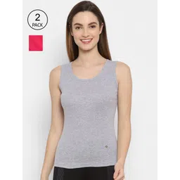 Floret Women Pack Of 2 Solid Cotton Camisoles-picture-34