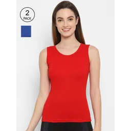 Floret Women Pack Of 2 Solid Cotton Camisoles-picture-35