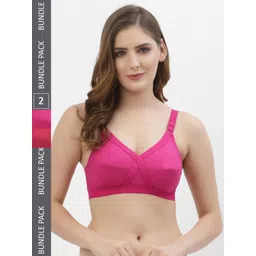 Floret Women Pack Of 2 Solid Non-Wired Non Padded Everyday Bras CrossFit_Red-picture-25