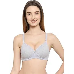 floret Women's Lightly Padded/Seamless-Cups with Non-Wired Full Coverage T-Shirt Bra-picture-39