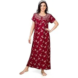 florezia Nighty| Nighty for Women| Alpine Nighty for Women| Nighty for Women Stylish| Nighty for Women Cotton| Maxi Nighty for Women| Night Gown for Women Cotton| Women Nighty| Alpine Fabric|-picture-34