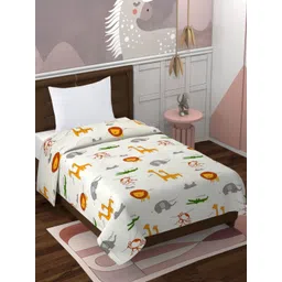 Florida Giggles Cream-Coloured Cartoon Characters Microfiber 500 GSM Single Bed Comforter-picture-20