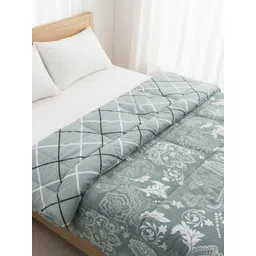 Florida Green & Sea Green Ethnic Motifs Mild Winter 350 GSM Comforter-picture-30