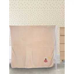 Florida Peach-Coloured & White Striped Fleece Single Bed Blanket-picture-41