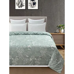 Florida Sea Green & Sea Green Ethnic Motifs AC Room Comforter-picture-26