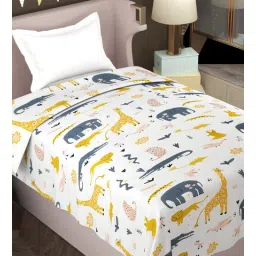 White Cotton Reversible Anti Fungal Single Bed Dohar by Florida-picture-34