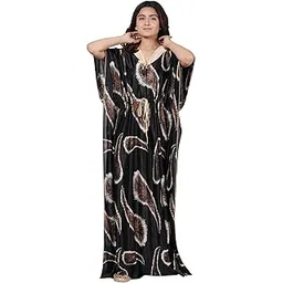 FLOSEE Women's Luxurious Satin Blend Kaftan Nightgown - Elegant Comfort for Evening Relaxation-picture-45