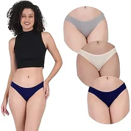 Flosee Women's Viscos Cotton G-Staring Thong Panties, Available in Regular & Plus Size Pack of 3-picture-40