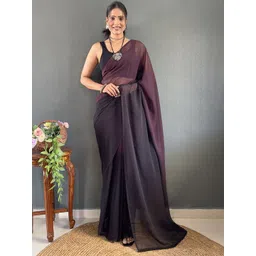 FLOURIOUS Ombre Print Pure Georgette Saree-picture-20