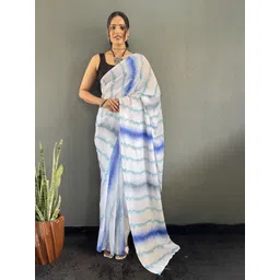 FLOURIOUS Tie and Dye Pure Georgette Saree-picture-38