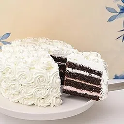 FlowerAura Delicious Fresh Floral Blackforest Pearl Cake For Birthday Cake, Anniversary Cake, Valentine's Day Cake, Mother's Day Cake, Father's Day Cake, Women's Day Cake (Same Day Delivery) (0.5Kg)-picture-25