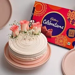 FlowerAura Delicious Silky Smooth Fresh 500g Strawberry Rose Cake With Chocolate Celebrations Pack For Valentine's Day Gift, Birthday Gift, Anniversary Gift & Mother's Day Gift (Same Day Delivery)-picture-16