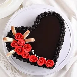 FlowerAura Delicious Silky Smooth Fresh Heart Shape Chocolate Cake Gift's For Birthday, Anniversary, Valentine's Day, Mother's Day, Christmas, Wedding (Same Day Delivery) (0.5Kg)-picture-17