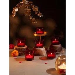 Floweraura Red 6 Pieces Tealight Candles-picture-24