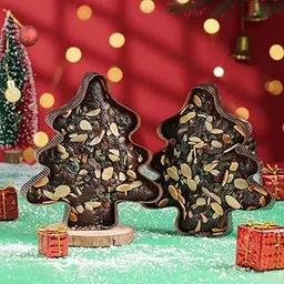 FlowerAura Premium Christmas Tree Design Set of 2 (250g) Dry Fruit Loaded Plum Cake | Eggless Plum Cake For Corporate Gifting, Tea Snacks, Birthday, Parties, Christmas & New Year (Same Day Delivery)-picture-21