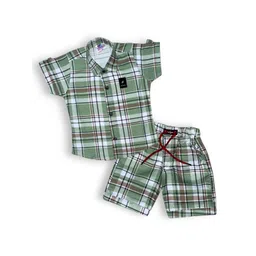 FLUEMART Boys Checked Shirt with Shorts-picture-14