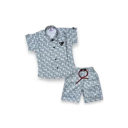 FLUEMART Boys Printed Shirt with Shorts-picture-30