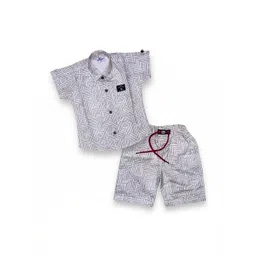 FLUEMART Boys Printed Shirt with Shorts-picture-32