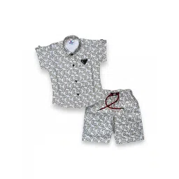 FLUEMART Boys Printed Shirt with Shorts-picture-34