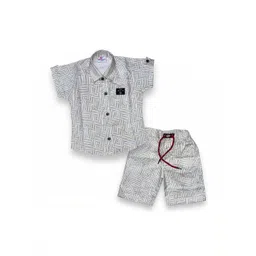 FLUEMART Boys Printed Shirt with Shorts-picture-36