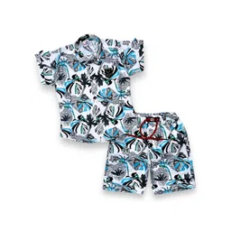 FLUEMART Boys Printed Shirt with Shorts-picture-21