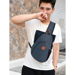 Fly Fashion Blue Solid Medium Backpack - 3.96 Ltrs-picture-15