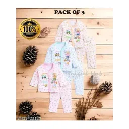 Fly Step Kids Pack of 3 Printed Shirt with Trousers-picture-56