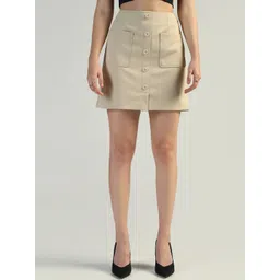 FLY STITCH Button-Front Mini Skirt With Utility Pockets-picture-21