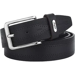 flyer Men's Leather belt (Formal/Casual) (Colour -Black) Buckle Adjustable Size Genuine Leather(BL2028)-picture-25