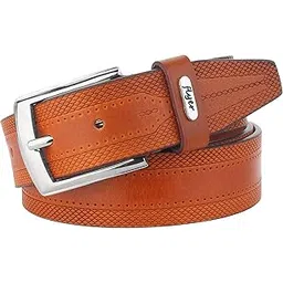 flyer Men's Leather belt (Formal/Casual) (Colour -Tan) Buckle Adjustable Size Genuine Leather (TAN2328)-picture-15