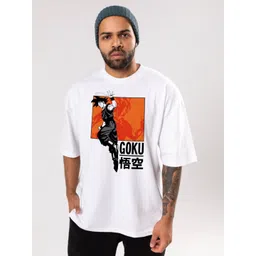 FLYIND VOGUE OUTFIT Men Dragon Ball Z Bio Finish Graphic Printed Cotton Oversized T-shirt-picture-39