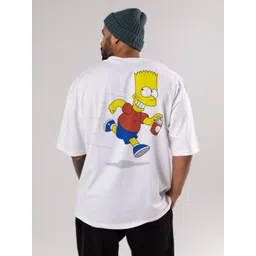 FLYIND VOGUE OUTFIT Men The Simpsons Bio Finish Graphic Printed Cotton Oversized T-shirt-picture-28